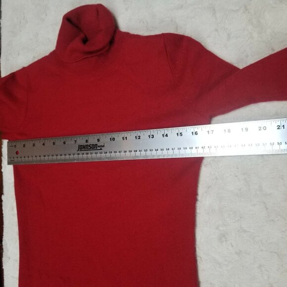 Liz Claiborne Golf Women Cashmere Turtleneck Pullover Sweater XS Red Long Sleeve - Picture 5 of 6